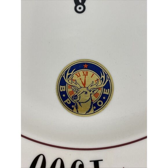 Vintage Syracuse China BPOE Elk Lodge Millennium Clock 2000 Platter 12” - Picture 2 of 8